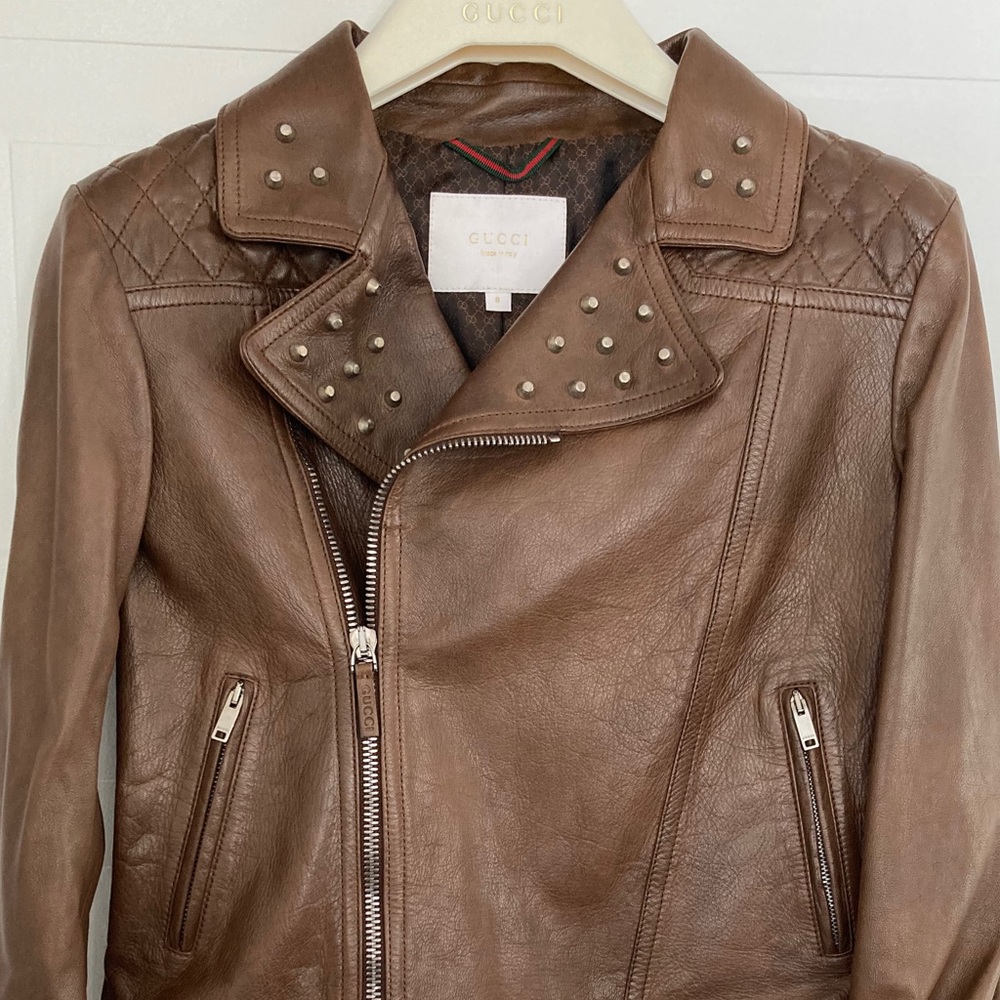 Gucci Kid’s Leather Jacket Authentic